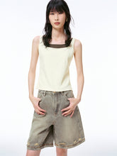 Women's Colorblock Square-Neck Tank Top